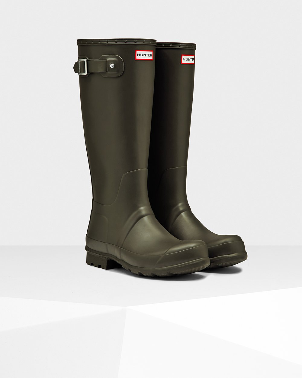 Hunter Original Tall Rain Boots - On Sale Mens Dark Olive - MUOQNW681